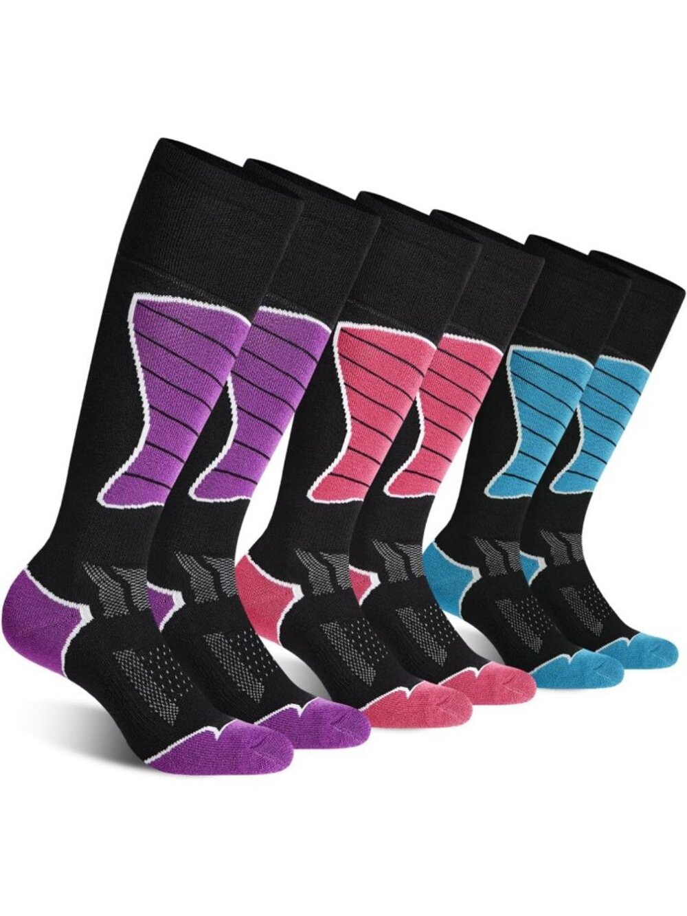Cozy Merino Wool Ski Socks for Women | Perfect for Snowboarding | 2-3 Pairs